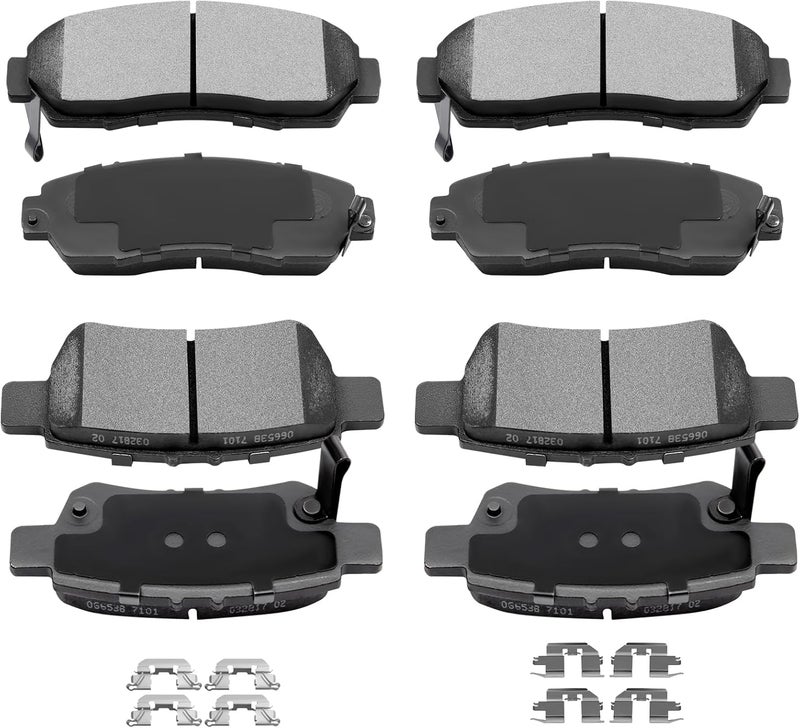 ECCPP 8pcs Ceramic Disc Brake Pads Kit for 2005-2010 Honda Odyssey - Image 1