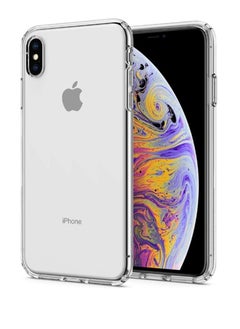 جراب حماية شفاف لموبايل ايفون اكس ماكس /  iPhone XS MAX من البولي يوريثين المقاوم للحرارة مضاد للخدوش من تين تك - شفاف