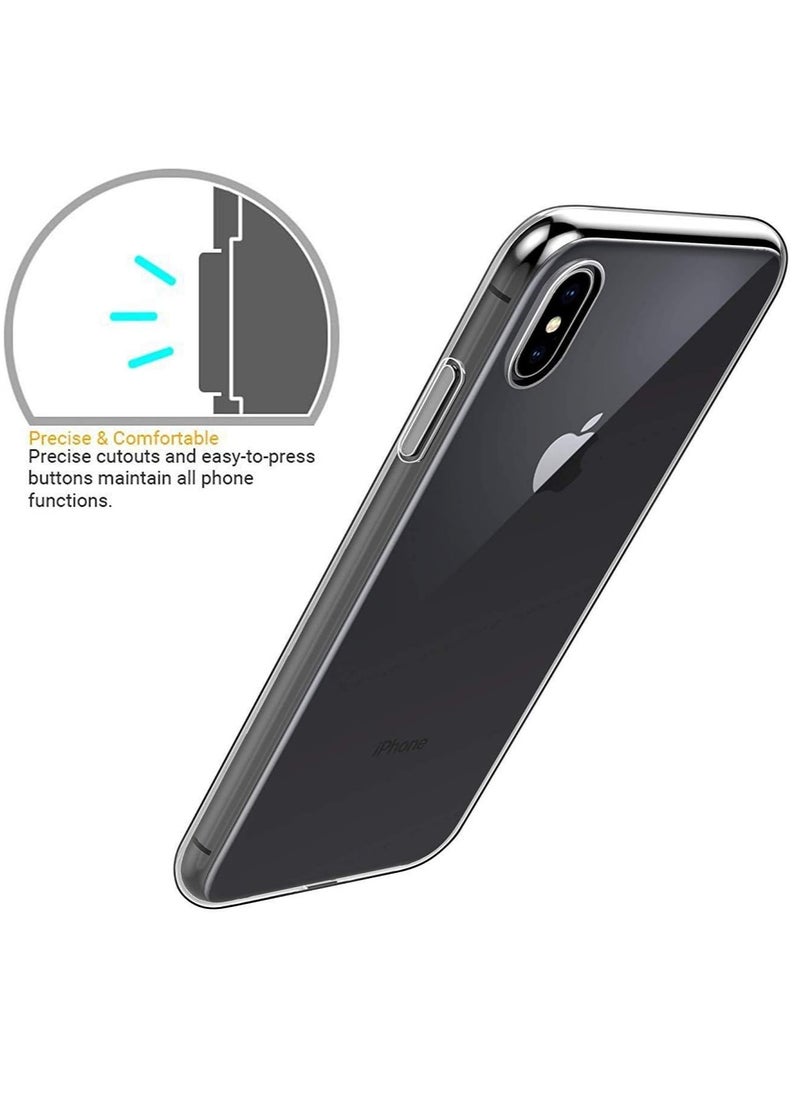 تين تك - جراب حماية شفاف لموبايل ايفون اكس ماكس /  iPhone XS MAX من البولي يوريثين المقاوم للحرارة مضاد للخدوش من تين تك - شفاف - Image 1