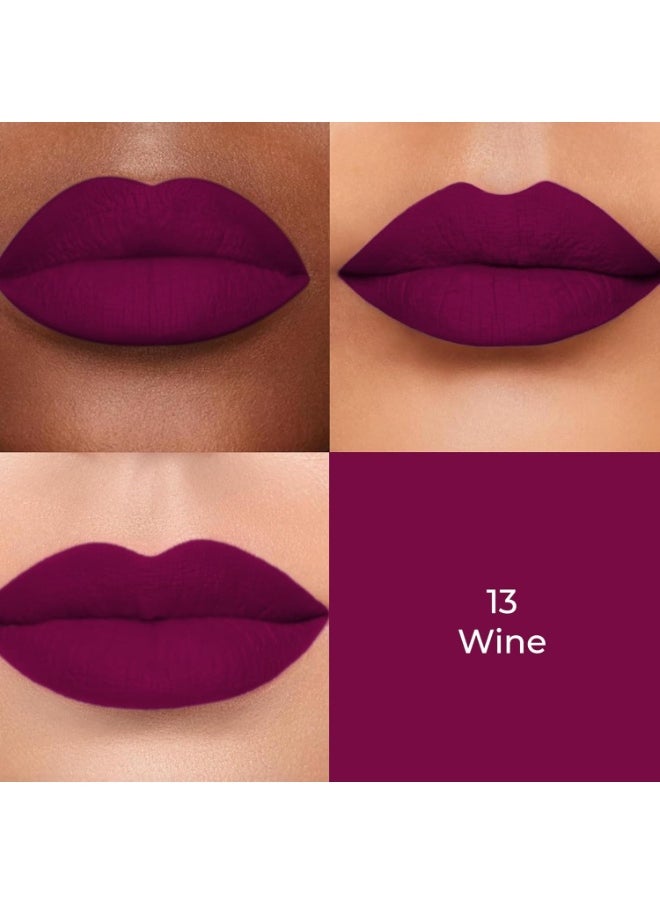 COLORS QUEEN Color Stay Matte Lipstick Highly Pigmented Ultra Matte Long Lasting One Stroke Application Hydrating Weightless Non Transfer Women Wine 2.1g  - Image 2