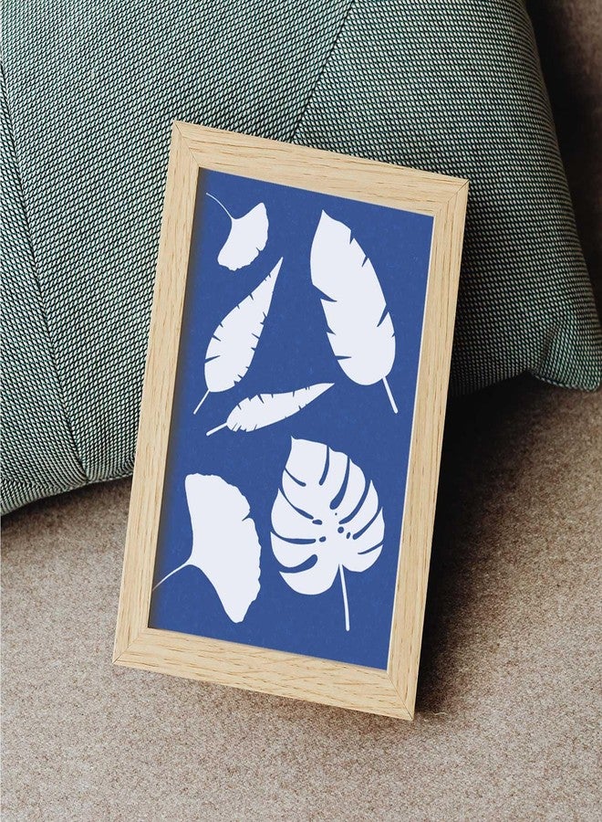 Modixun 16 Sheets A4 Sun Print Paper Cyanotype Paper + 1 Sheet Acrylic Panel, Thick Solar Drawing Paper, High Sensitivity Sun Print Nature Printing Paper, 8.3×11.7in - Image 2
