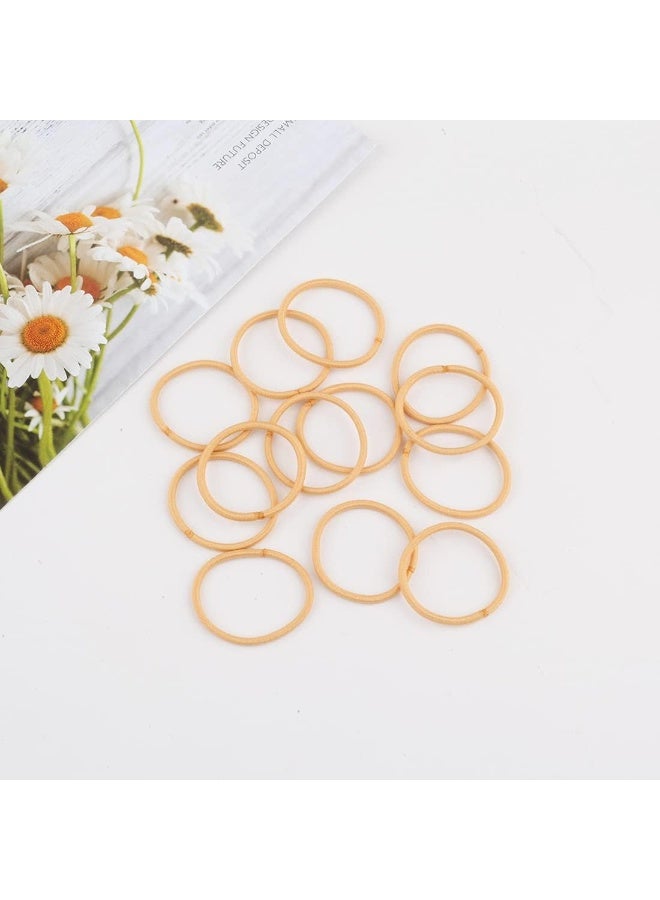 Joyeah 100 Pcs Baby Hair Ties - Gold Hair Bands for thin hair- No Metal Hair Elastics -Ponytail Holder for Kids(2 mm x 2.5 cm,Blonde) - Image 2