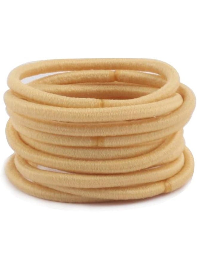 Joyeah 100 Pcs Baby Hair Ties - Gold Hair Bands for thin hair- No Metal Hair Elastics -Ponytail Holder for Kids(2 mm x 2.5 cm,Blonde) - Image 5