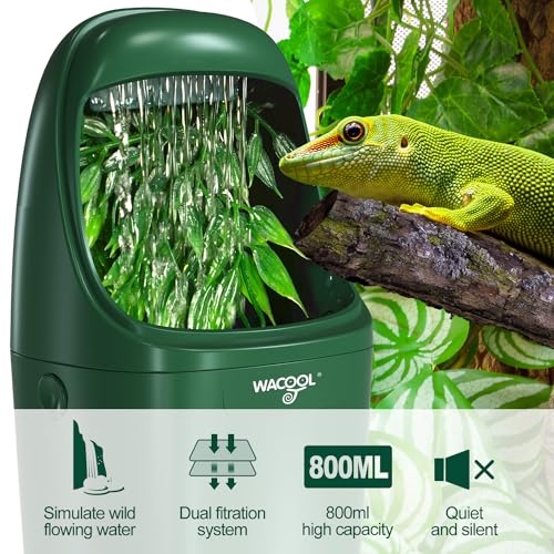 WACOOL TERRA Wacool Reptile Water Dripper Chameleon Drinking Fountain Water Dispenser, Automatic Water Feeder for Bearded Dragon Gecko Lizard Frog Snake/Reptile Accessories - Image 5