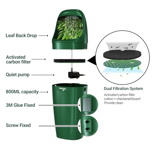 WACOOL TERRA Wacool Reptile Water Dripper Chameleon Drinking Fountain Water Dispenser, Automatic Water Feeder for Bearded Dragon Gecko Lizard Frog Snake/Reptile Accessories - Image 3