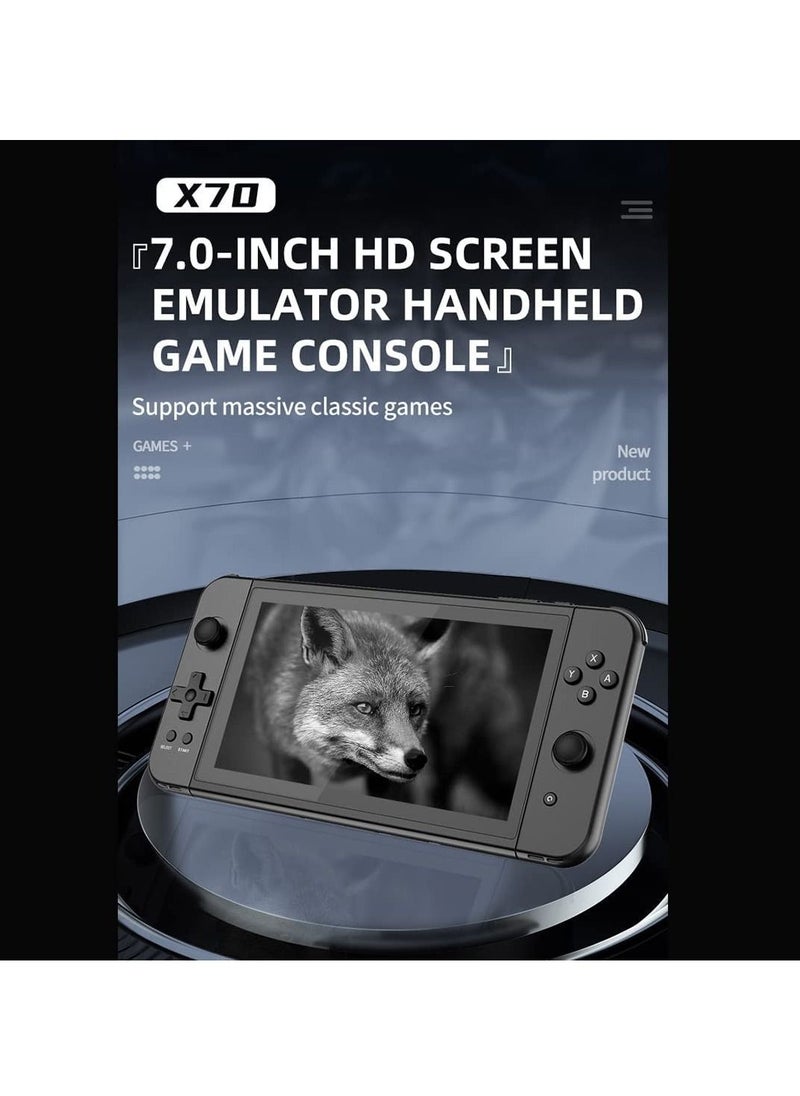 Generic - X70 Handheld Game Console, 7.0 Inch IPS HD Screen Retro Games Consoles Classic Video Games Console with 64G Memory Cards & 6000 Games, Built-in 3500mAh Rechargeable Battery - Image 1