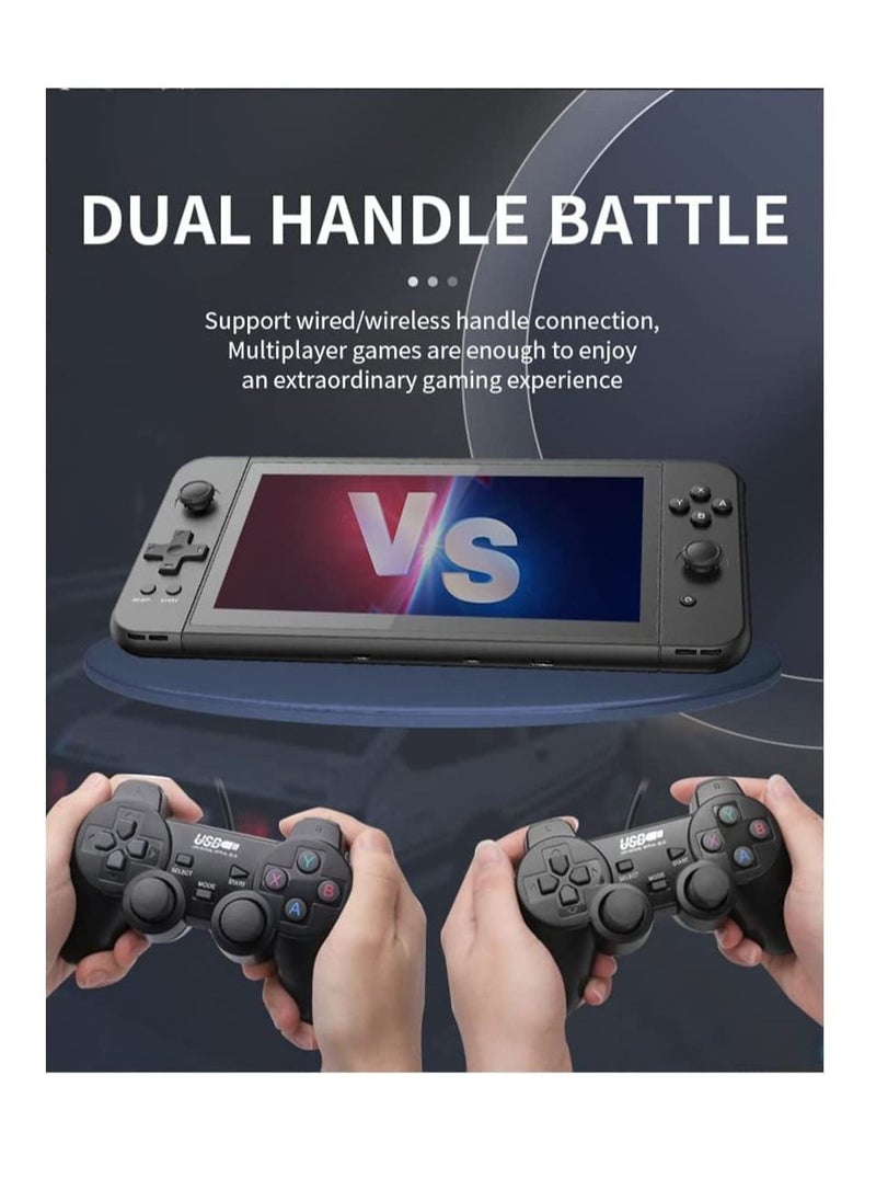 Generic - X70 Handheld Game Console, 7.0 Inch IPS HD Screen Retro Games Consoles Classic Video Games Console with 64G Memory Cards & 6000 Games, Built-in 3500mAh Rechargeable Battery - Image 1