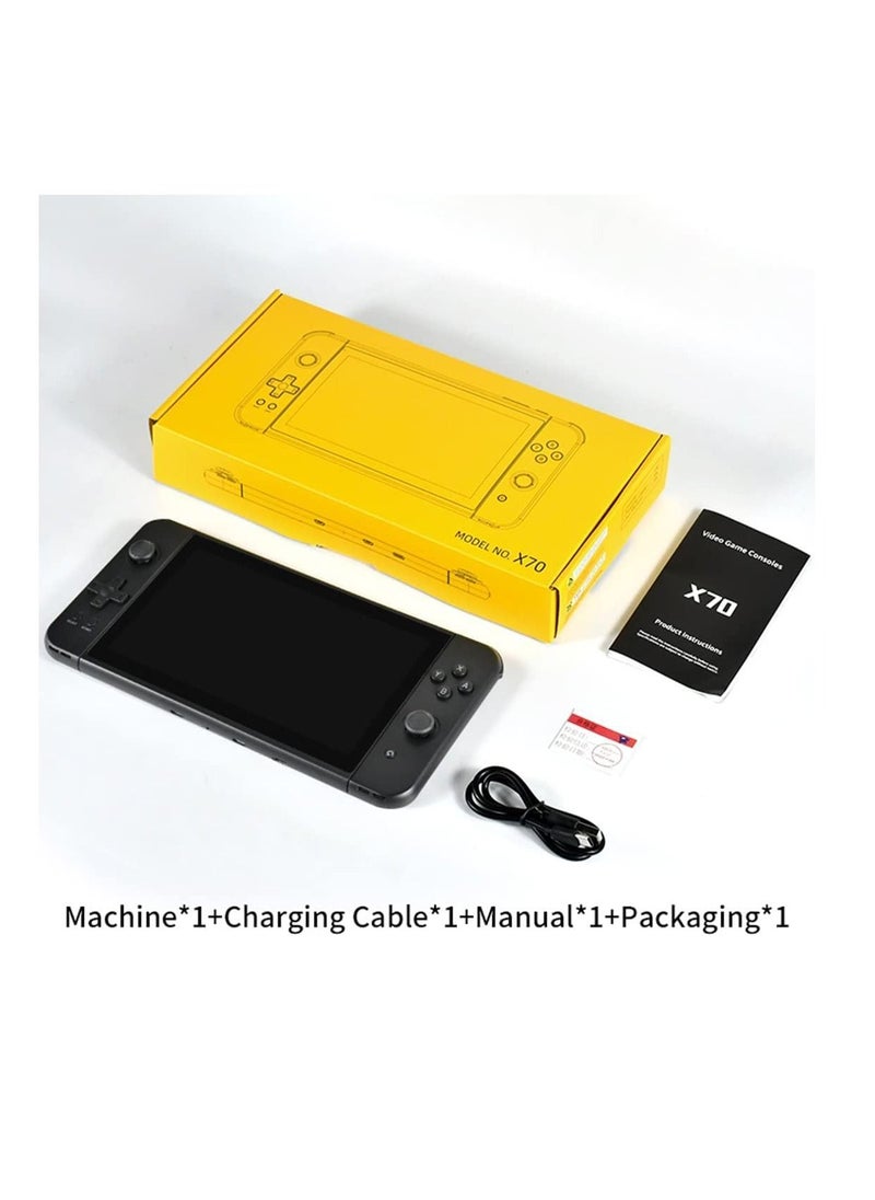 Generic - X70 Handheld Game Console, 7.0 Inch IPS HD Screen Retro Games Consoles Classic Video Games Console with 64G Memory Cards & 6000 Games, Built-in 3500mAh Rechargeable Battery - Image 1
