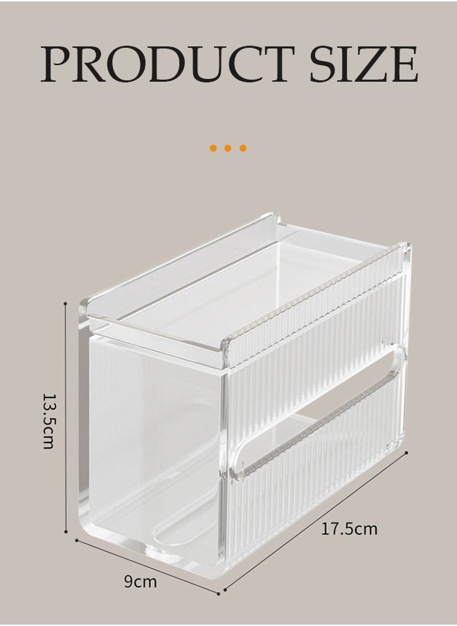DUNISO - Toilet Paper Holder, Wall Mounted Tissue Holder, Tissue Box Dispenser & Storage, Napkin Paper Towel Holder for Bathroom Kitchen - Image 1