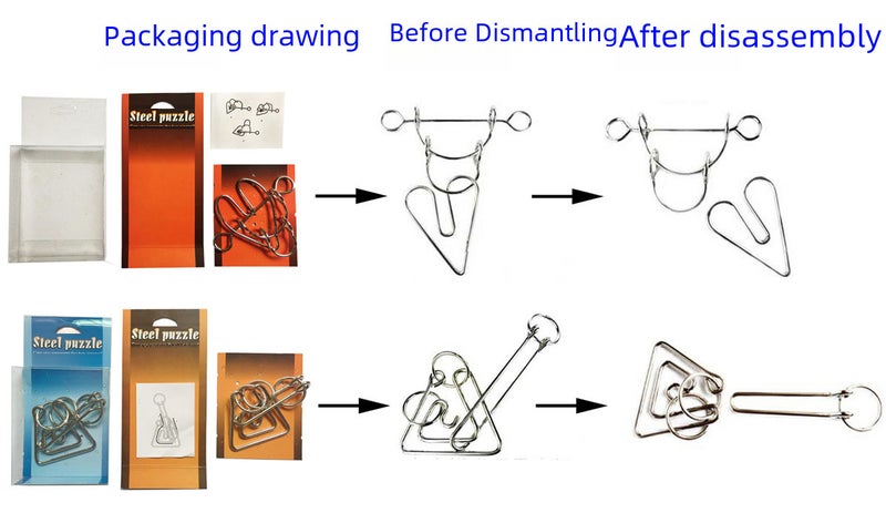 Pvc Boxed Unlocking 36 Iron Unlocking Intelligence Unlocking Unlocking Adult Nine-Link Educational Toys - Image 5