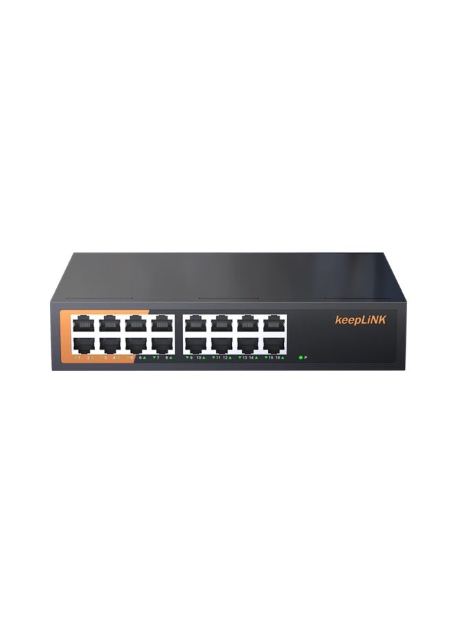Keeplink Kp-9000 Gigabit 16-port Switch, Unmanaged Plug-and Enterprise-grade Switch, Monitoring Network Cable Splitter - Image 4