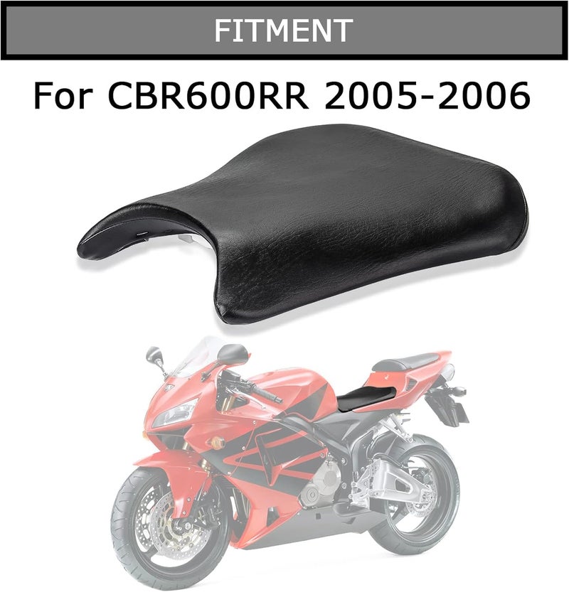 PSLER Front Rider Driver Seat Pillion Cushion for CBR600RR 2005-2006 - Black - Image 2