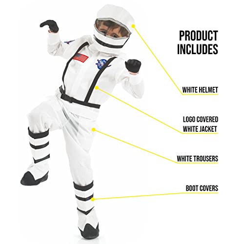 fun shack Kids Astronaut Costume With Helmet, NASA Space Outfit For Boys And Girls, Ideal For Dress Up And Parties, X-Large - Image 2