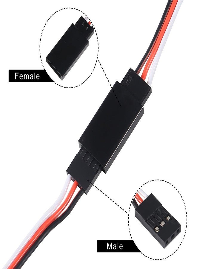 Coliao 15pcs 3-pin Servo Extension Cable Cord 15cm Male to Female RC JR Servo Extension Cord Wire Connectors for Servo Extension Connection Control Board Remote Control Parts - Image 4