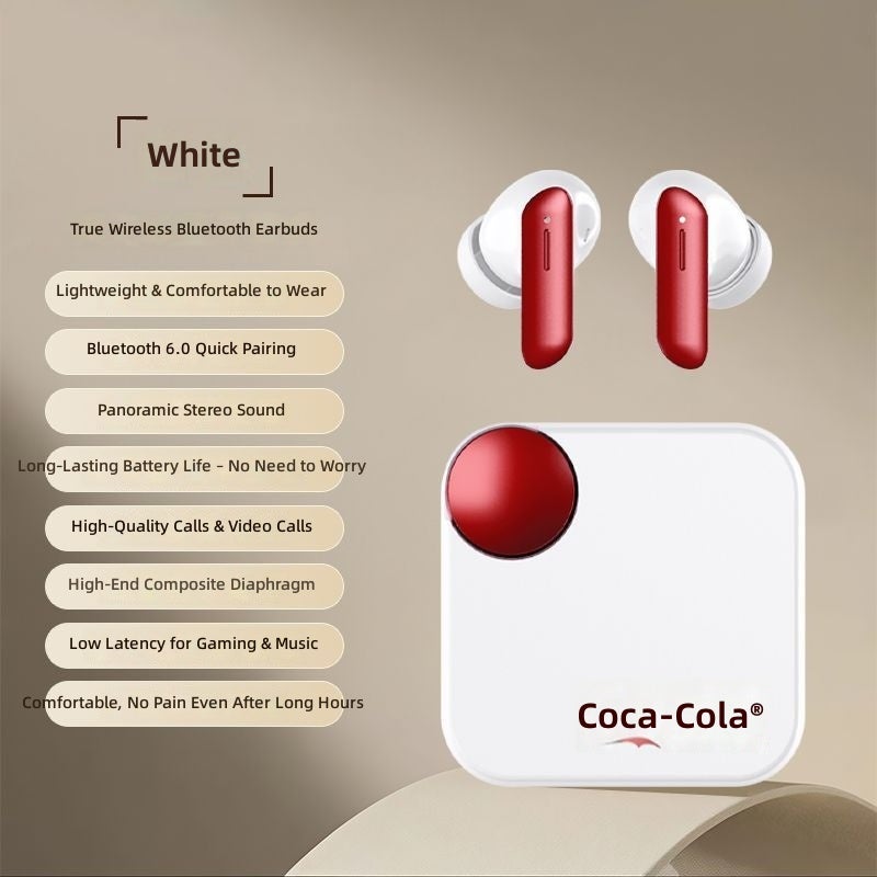 Coca-Cola CX06 True Wireless Bluetooth Earbuds - Stylish, Sporty, and Gamer-Friendly - Image 1