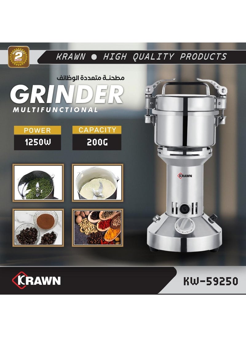 Electric Grain Grinder, 200G Large Capacity , High Speed Food Processor with Overload Protection Function 1250W