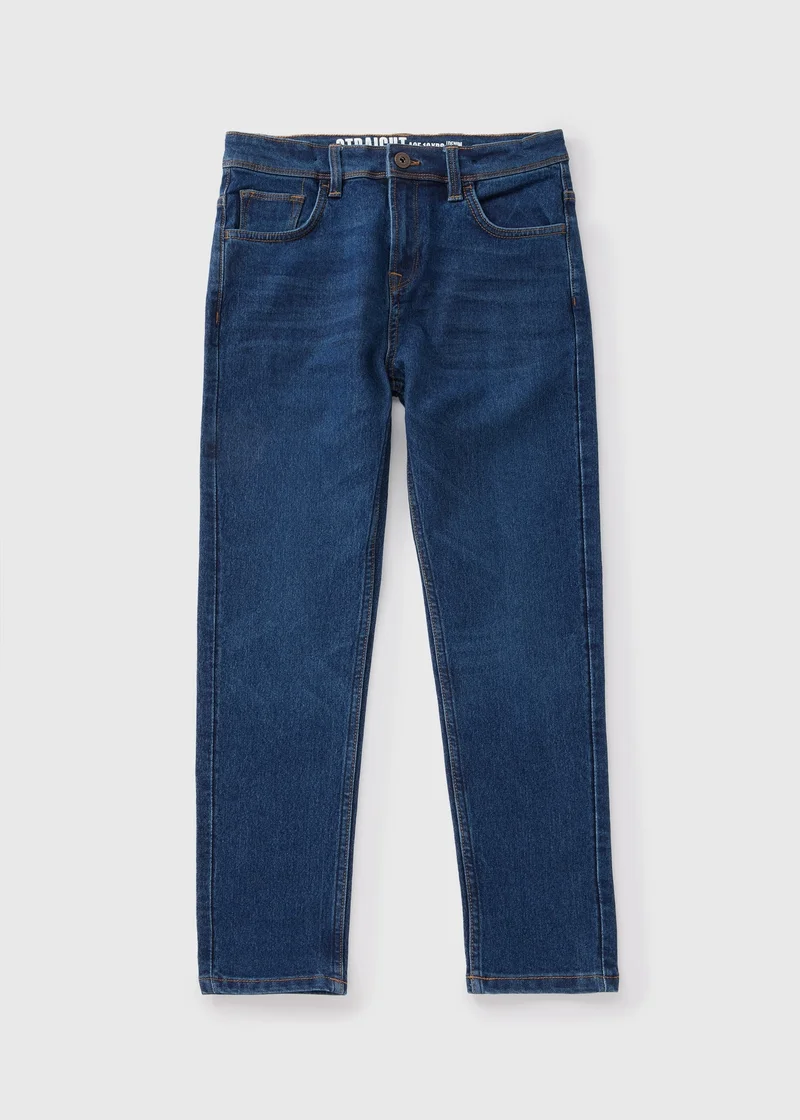Matalan Boys Blue Dark Wash Straight Jeans