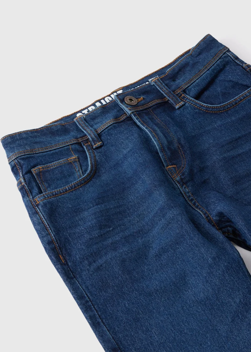 Matalan Boys Blue Dark Wash Straight Jeans