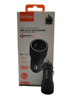 VOTWO Car charger made of zinc alloy, fast charging with two ports from VOTWO  - Image 2