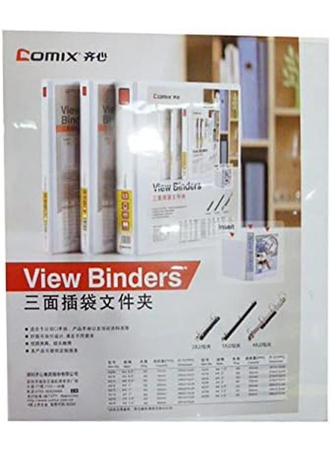 COMIX A235 A4 2 Inch 3D Ring Binder 50 Mm Capacity White - Image 3