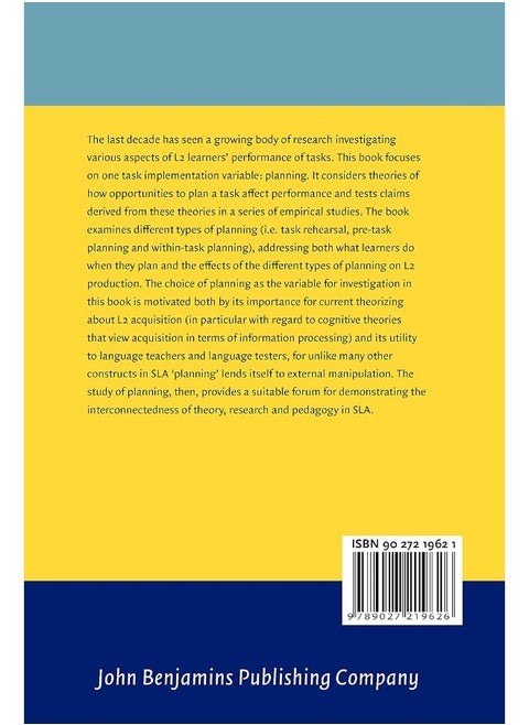 Planning and Task Performance in a Second Language