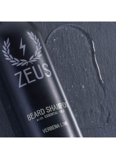 Zeus Beard Shampoo Wash, Infused with Green Tea & Natural Ingredients to Cleanse and Soften Beard – 8 oz. Made in USA – Verbena Lime  - Image 2
