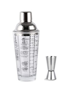 Yolu 400ml Clear Glass Cocktail Shaker Cup With Measuring Jigger, Bartender Tools Kit, Drink Shaker with strainer for kitchens, bars, coffee shops, hotels, clubs  - Image 1