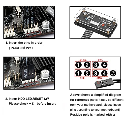 OwlTree Desktop Computer Power Button - External PC Case Motherboard Switch - On/Off Power Supply Button - Image 4