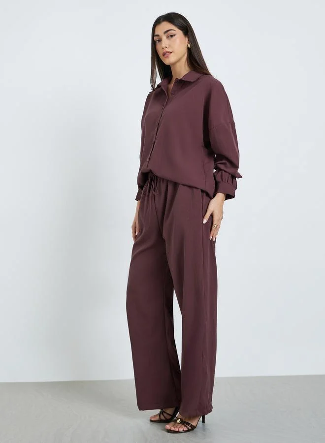 Amirah Women Oversized Shirt and Wide Leg Modest Set