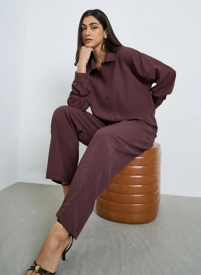 Amirah Women Oversized Shirt and Wide Leg Modest Set