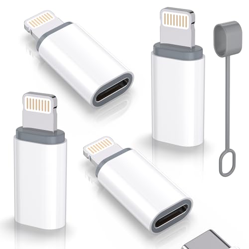Thousover USB C Type C to Lightning Adapter MFi Certified 4 Pack 27W Fast Charging Support Data Sync,Lightning to USB Type C Cable Adapter for iPhone/iPad/for Airpods,with Anti-Lost Loop,Not for Audio/OTG - Image 1