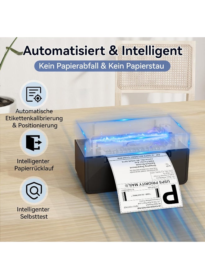 PeriPage Thermal Label Printer 4x6, DHL Shipping Label Printer, Wireless Bluetooth Label Printer for DHL UPS USPS, Compatible with iPhone iPad Windows Black Color - Image 3