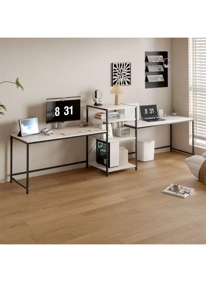 CityRiya-Long Computer Desk, Gaming Desk, 100 * 100 * 45 * 78cm Home Office Desk, L-shape Corner Computer Writing Table, Work Study Table, Simple Laptop PC Table, Large Workstations for Home Office (White) - Image 5