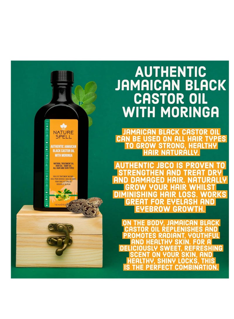 Nature Spell Nature Spell Jamaican Black Castor Oil with Moringa – Hair & Skin Treatment Oil 150ml - Image 3