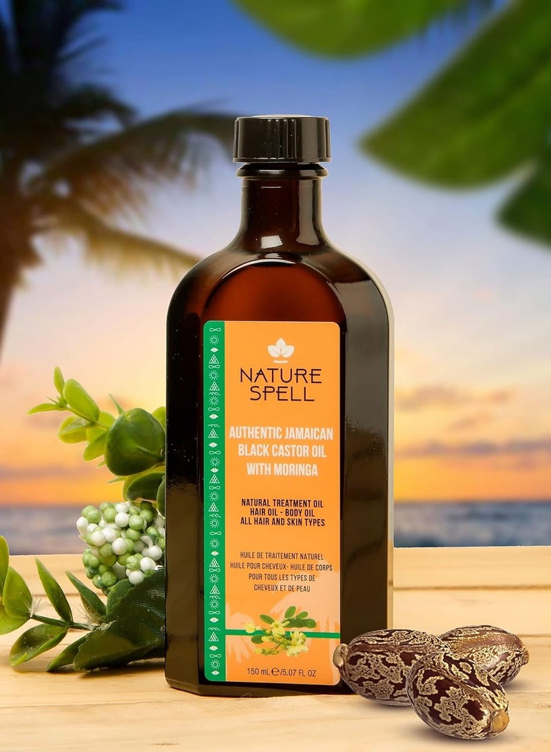 Nature Spell Nature Spell Jamaican Black Castor Oil with Moringa – Hair & Skin Treatment Oil 150ml - Image 4