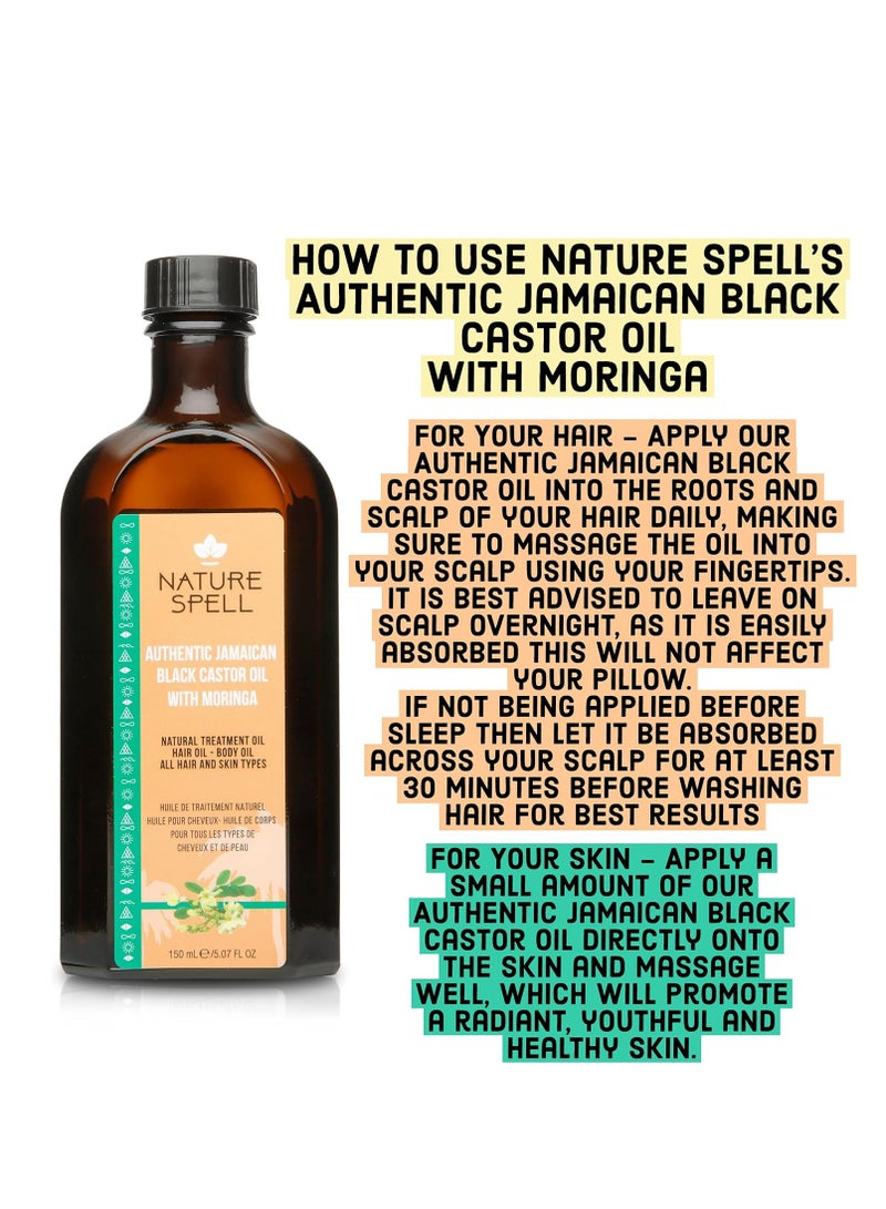 Nature Spell Nature Spell Jamaican Black Castor Oil with Moringa – Hair & Skin Treatment Oil 150ml - Image 5