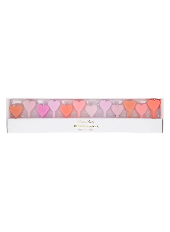 Meri Meri Pink Heart Candles