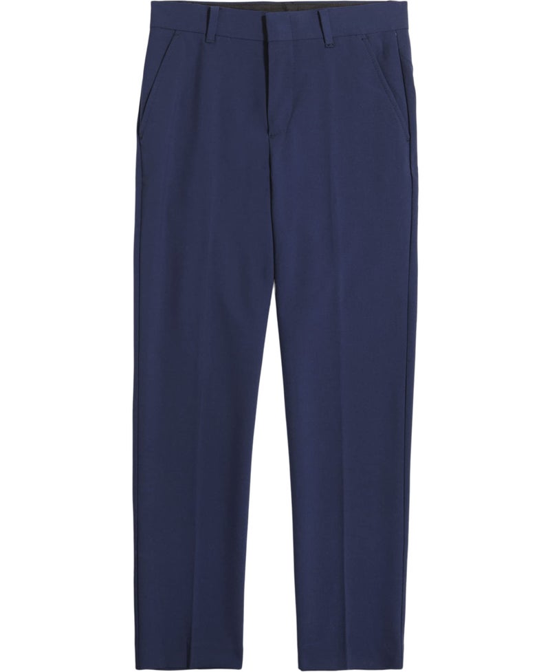 Van Heusen Boys' Flex Stretch Flat Front Dress Pants, Bank Blue Solid, 16