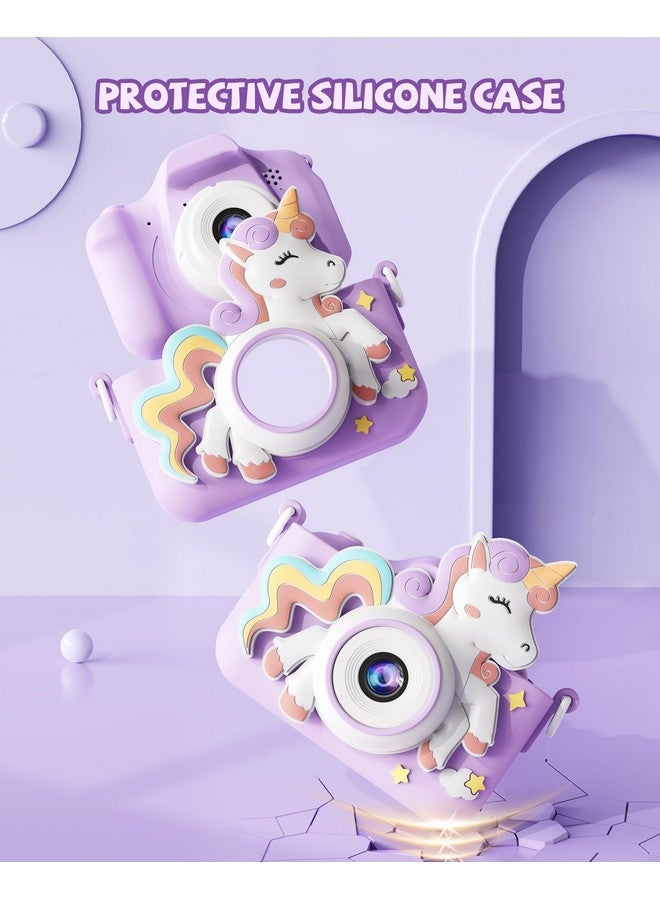 Kikapabi Kids Camera, Unicorn Toys for Girls Boys Age 3-8, Christmas Birthday Gifts for Girls Age 3 4 5 6 7 8, Digital Camera with Silicon Cute Cover for Kids, Toddler Camera with 32G SD Card - Image 2