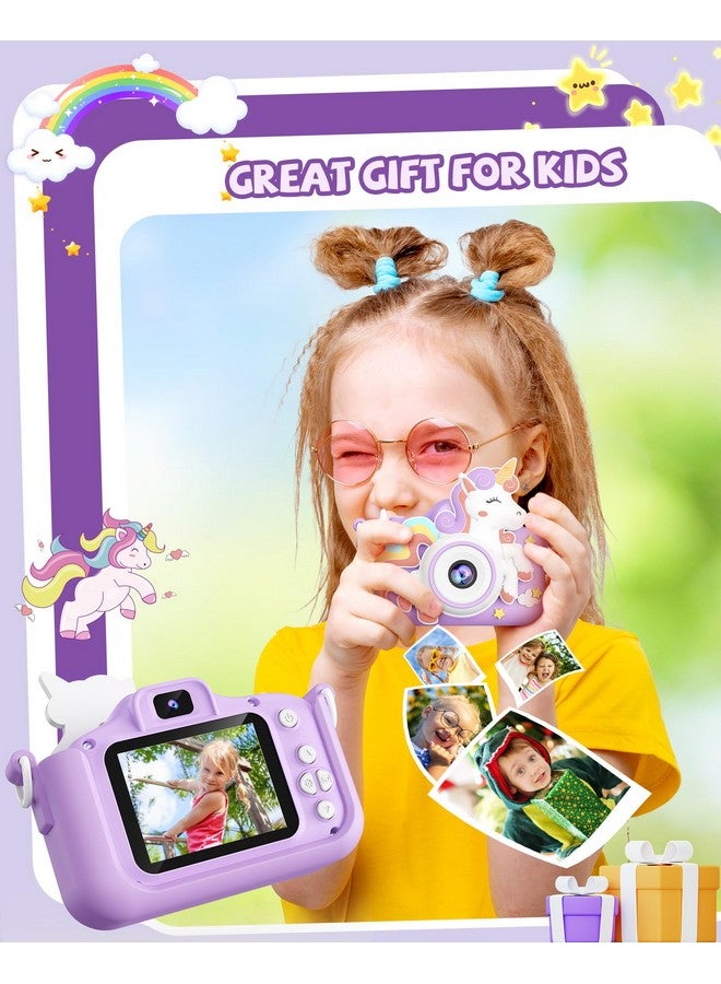 Kikapabi Kids Camera, Unicorn Toys for Girls Boys Age 3-8, Christmas Birthday Gifts for Girls Age 3 4 5 6 7 8, Digital Camera with Silicon Cute Cover for Kids, Toddler Camera with 32G SD Card - Image 3