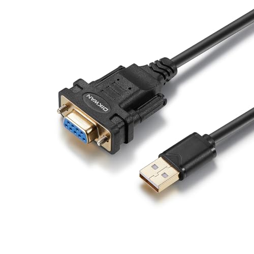 OIKWAN USB to RS232 DB9 Serial Cable Female Converter Adapter with FTDI Chipset for Windows 11,10, 8.1, 8, 7, Vista, XP, 2000, Linux and Mac OS X 10.6 (10ft) - Image 1