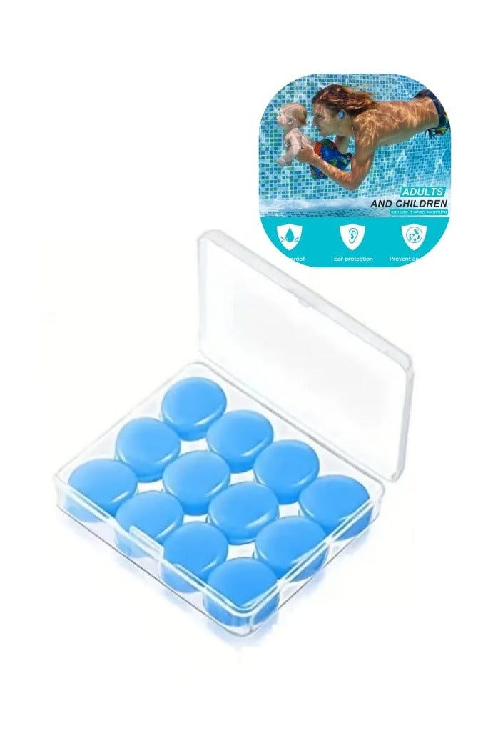 traditious 12 PCS Reusable Silicone Wax Ear Plugs – 32dB Noise Cancelling Soft Earbuds for Swimming, Sleeping, Hearing Protection, Travel & Concerts – With Durable Carry Case - Image 1