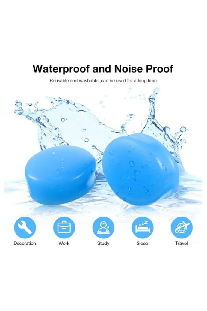 traditious 12 PCS Reusable Silicone Wax Ear Plugs – 32dB Noise Cancelling Soft Earbuds for Swimming, Sleeping, Hearing Protection, Travel & Concerts – With Durable Carry Case - Image 5