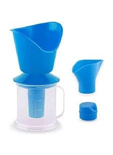 ImegaZ ImegaZ 3 In 1 Steam Vaporizer Nose Steamer Cough Steamer Nozzle Inhaler Nose vaporizer machine for cold cough Blue  - Image 1