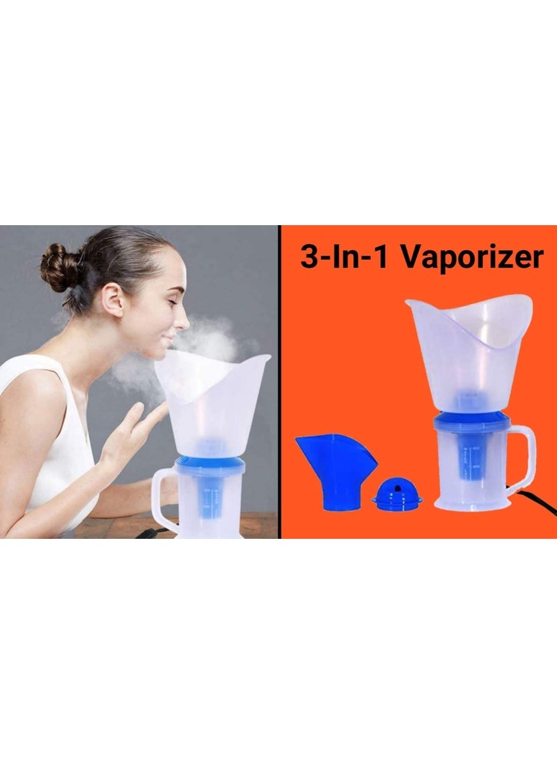 ImegaZ ImegaZ 3 In 1 Steam Vaporizer Nose Steamer Cough Steamer Nozzle Inhaler Nose vaporizer machine for cold cough Blue  - Image 4