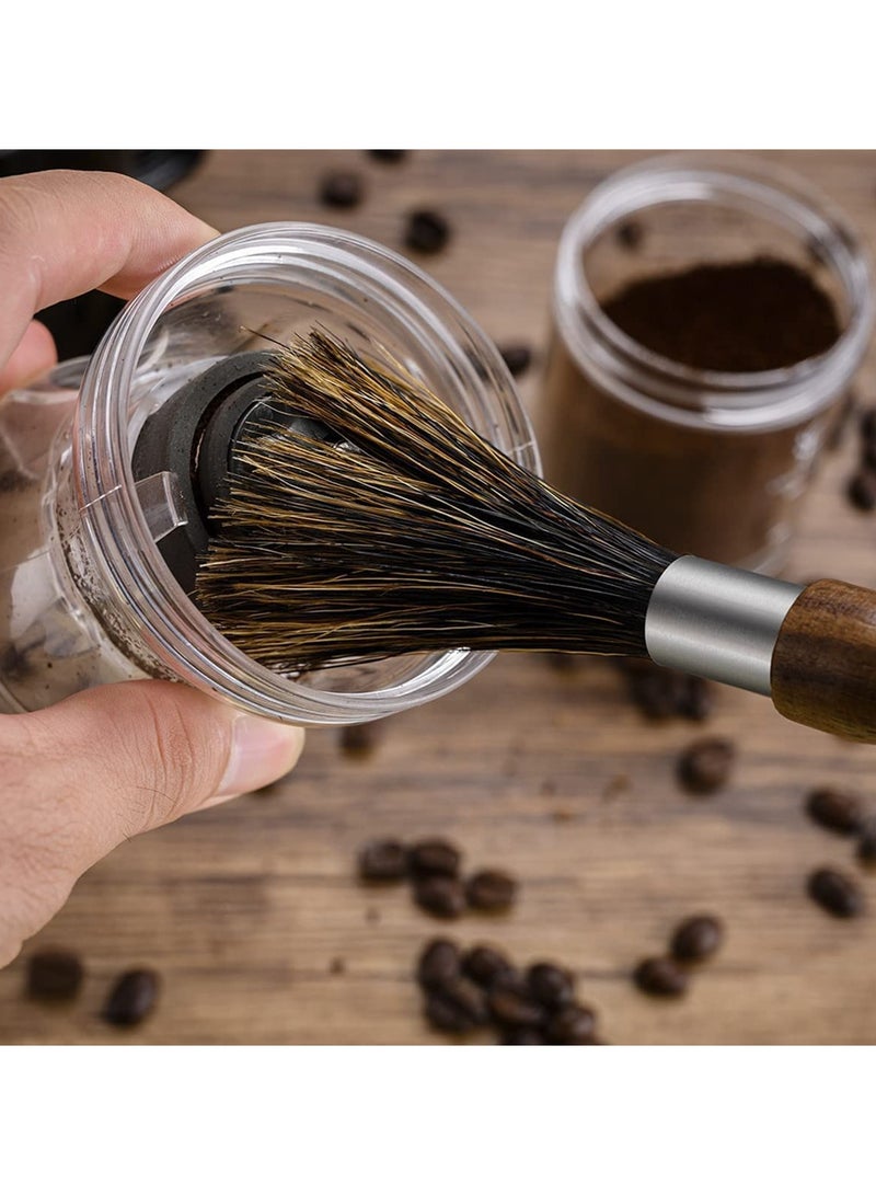 SYOSI 3PCS Professional Coffee Brush Coffee Grinder Brush Set Natural Black Walnut Handle Espresso Machine Cleaning Tool Coffee Cleaner Brushes Coffee Tool for Barista Home Kitchen  - Image 4