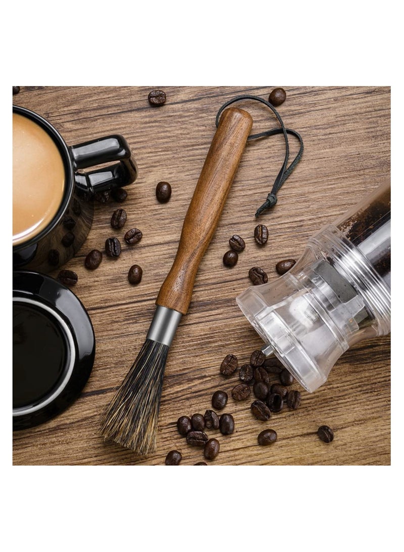 SYOSI 3PCS Professional Coffee Brush Coffee Grinder Brush Set Natural Black Walnut Handle Espresso Machine Cleaning Tool Coffee Cleaner Brushes Coffee Tool for Barista Home Kitchen  - Image 5