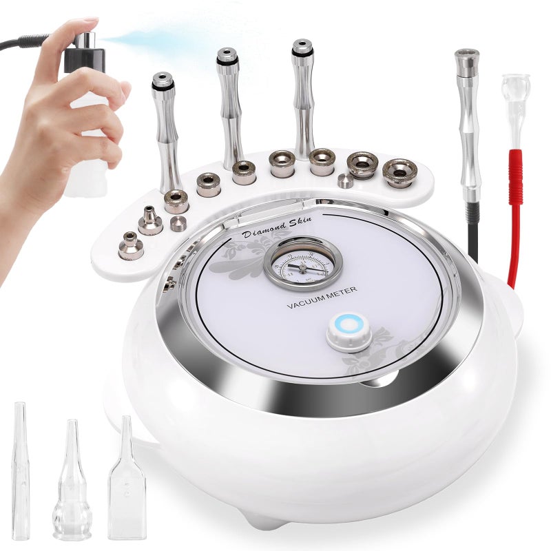 Diamond Microdermabrasion Machine TopDirect 3 IN 1 Professional Dermabrasion Skincare Device for Adjustable Suction Facial Treatment Suction Power 068cmHg