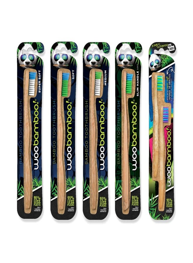 Woobamboo! Adult Soft Bamboo Toothbrush, Sustainable, Biodegradable handle, Dental-Grade Bristles, Plastic Negative (Pack of 1) - Image 4