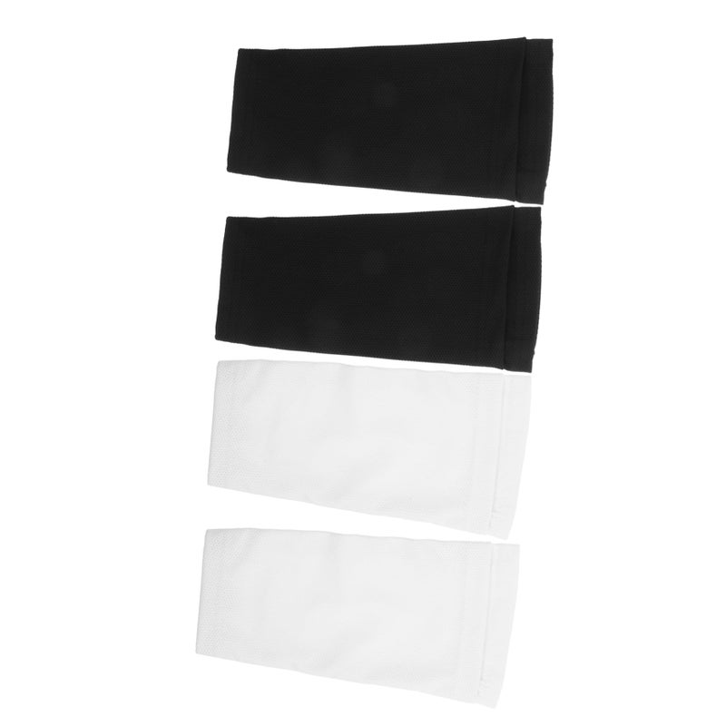 2 Pairs Football Shin Guard Sleeves Compression Fit Breathable Shin Pad Holders for Beginners - Image 2